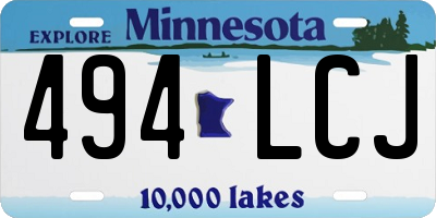 MN license plate 494LCJ