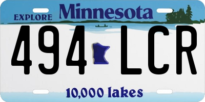 MN license plate 494LCR