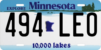 MN license plate 494LEO