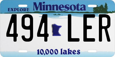 MN license plate 494LER