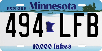 MN license plate 494LFB