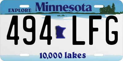 MN license plate 494LFG
