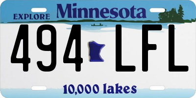MN license plate 494LFL