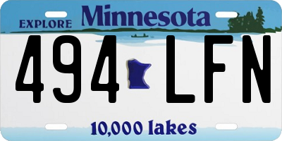 MN license plate 494LFN