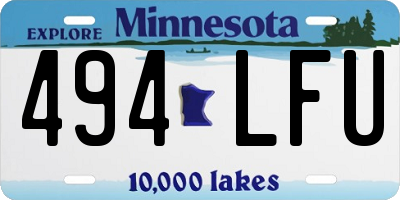 MN license plate 494LFU