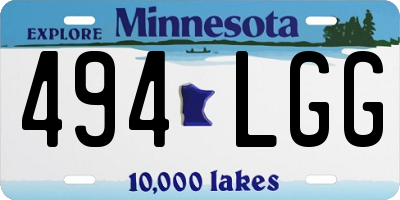 MN license plate 494LGG