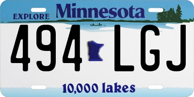 MN license plate 494LGJ