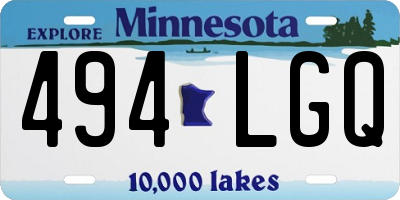 MN license plate 494LGQ
