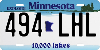 MN license plate 494LHL