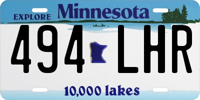 MN license plate 494LHR