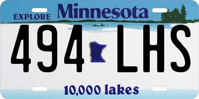 MN license plate 494LHS
