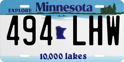 MN license plate 494LHW
