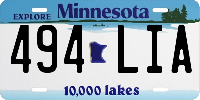 MN license plate 494LIA
