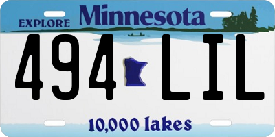 MN license plate 494LIL