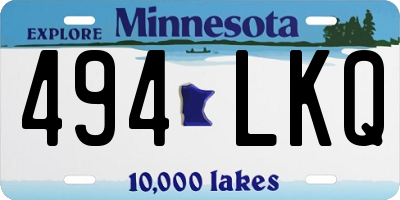 MN license plate 494LKQ