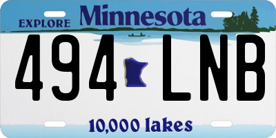 MN license plate 494LNB