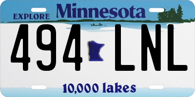 MN license plate 494LNL