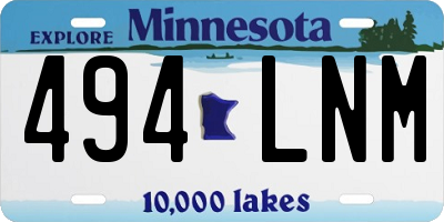 MN license plate 494LNM