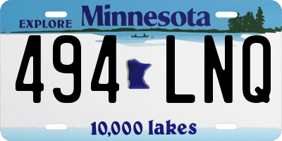 MN license plate 494LNQ