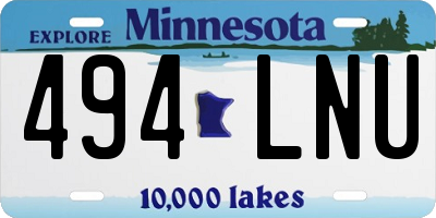 MN license plate 494LNU