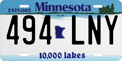 MN license plate 494LNY