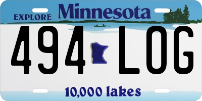 MN license plate 494LOG