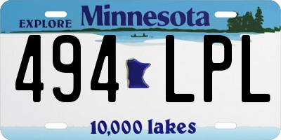 MN license plate 494LPL