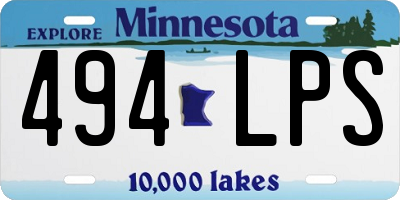 MN license plate 494LPS