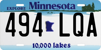 MN license plate 494LQA