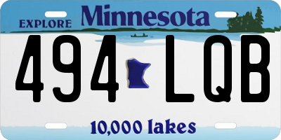 MN license plate 494LQB