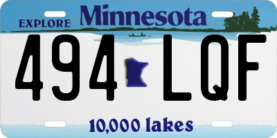 MN license plate 494LQF