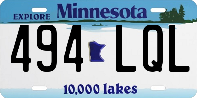 MN license plate 494LQL