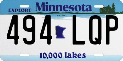 MN license plate 494LQP