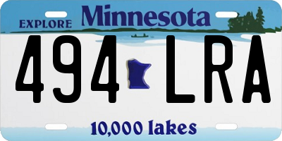 MN license plate 494LRA