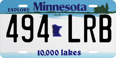 MN license plate 494LRB