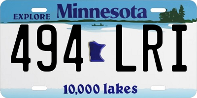 MN license plate 494LRI