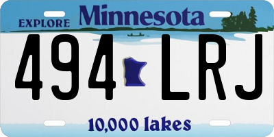 MN license plate 494LRJ