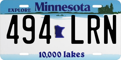 MN license plate 494LRN