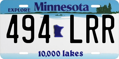 MN license plate 494LRR