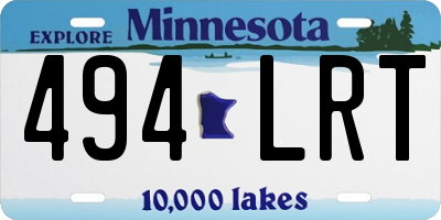 MN license plate 494LRT