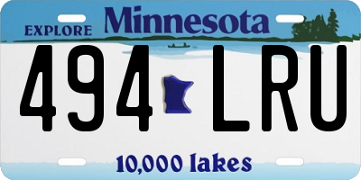 MN license plate 494LRU