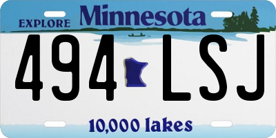 MN license plate 494LSJ