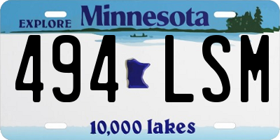 MN license plate 494LSM