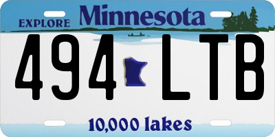 MN license plate 494LTB