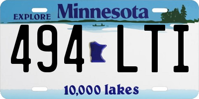 MN license plate 494LTI