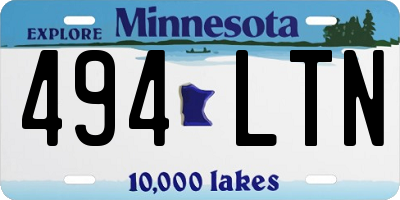 MN license plate 494LTN