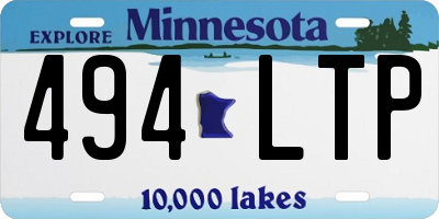 MN license plate 494LTP