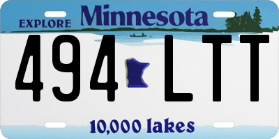 MN license plate 494LTT
