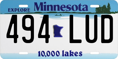 MN license plate 494LUD