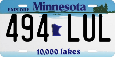 MN license plate 494LUL